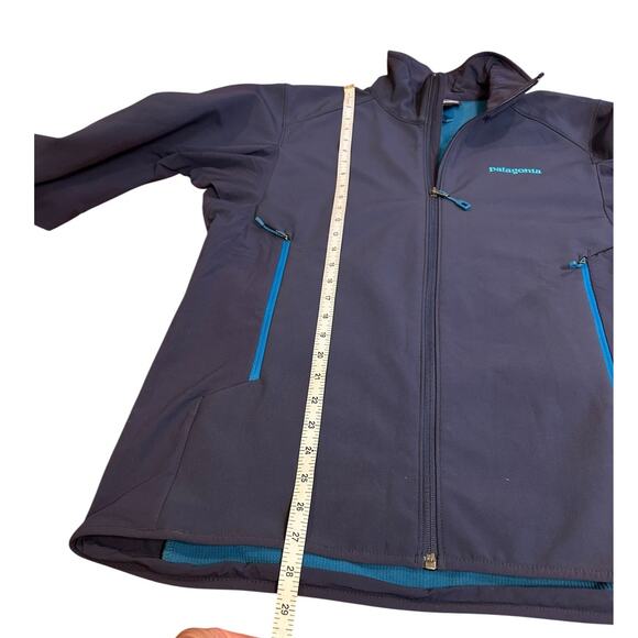 PATAGONIA Navy Blue M's Adze Hybrid Full Zip Outdoor Windbreaker Jacket Medium - Picture 6 of 9